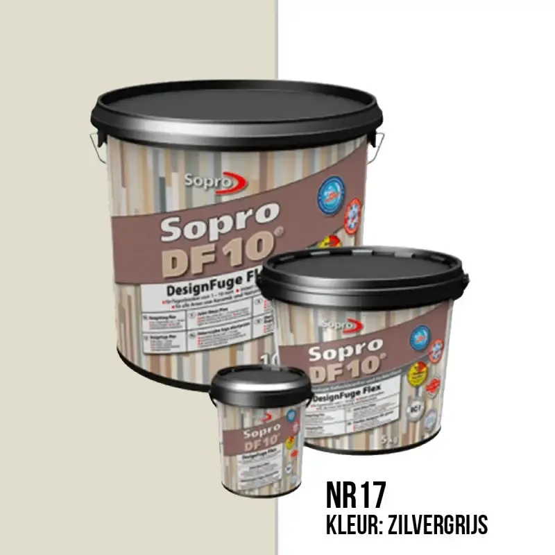 Lage Kosten Voegmortel Sopro DF 10 Flexibel zilvergrijs nr. 17 5kg