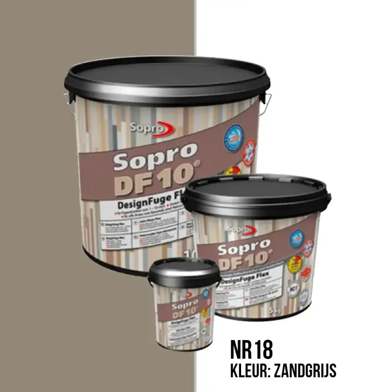 Seizoensaanbieding Voegmortel Sopro DF 10 Flexibel zandgrijs nr. 18 5kg