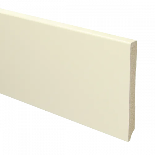 MDF Moderne plint 120x12 voorgelakt RAL9001 - lengte 240cm Gereduceerde Prijs