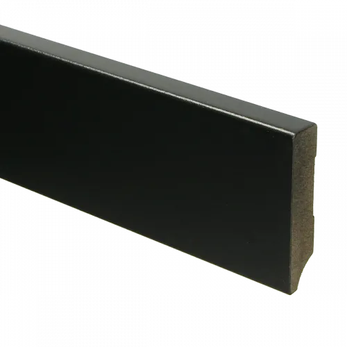 Beste Prijs MDF Moderne plint 70x15 voorgelakt RAL9005 - lengte 240cm