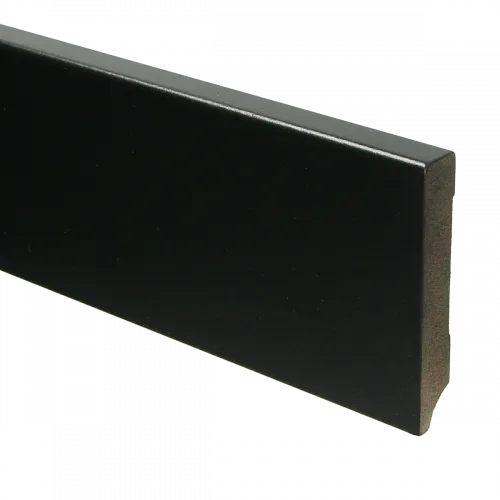 Alleen Vandaag MDF Moderne plint 90x15 voorgelakt RAL9005 - lengte 240cm
