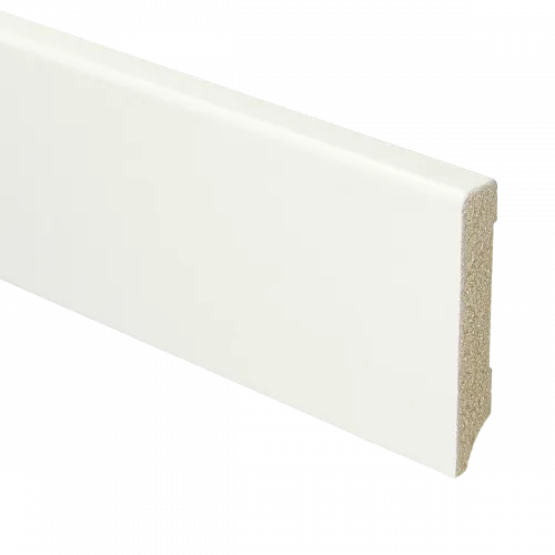 Dagaanbieding MDF Moderne plint 70x12 voorgelakt RAL9016 - lengte 240cm (Bundel 10 stuks)