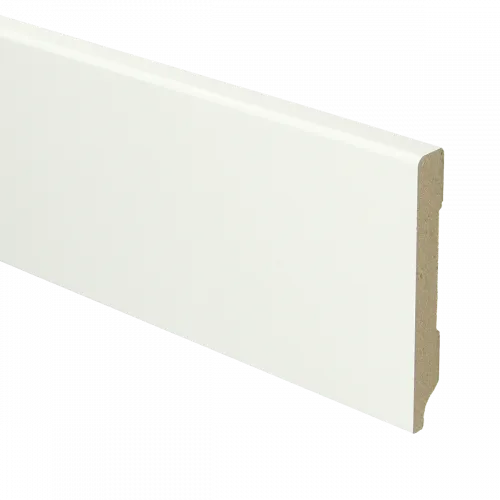 Speciale Aanbieding MDF Moderne plint 90x12 voorgelakt RAL9016 - lengte 240cm