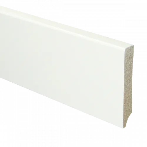 Goedkoop MDF Moderne plint 90x15 voorgelakt RAL9016 - lengte 240cm