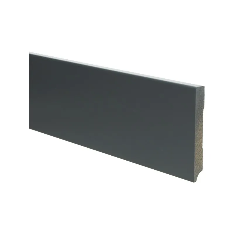 Rechtstreeks Van De Fabrikant MDF Moderne plint 90x12 voorgelakt RAL7016 - lengte 240cm
