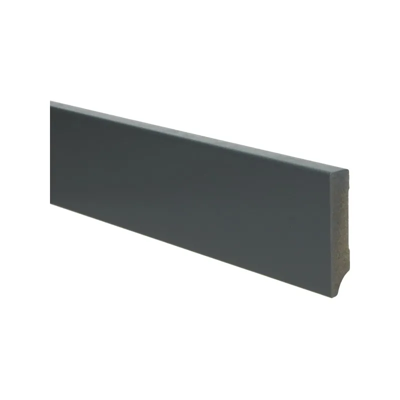 Betrouwbaar MDF Moderne plint 70x15 voorgelakt RAL7016 - lengte 240cm