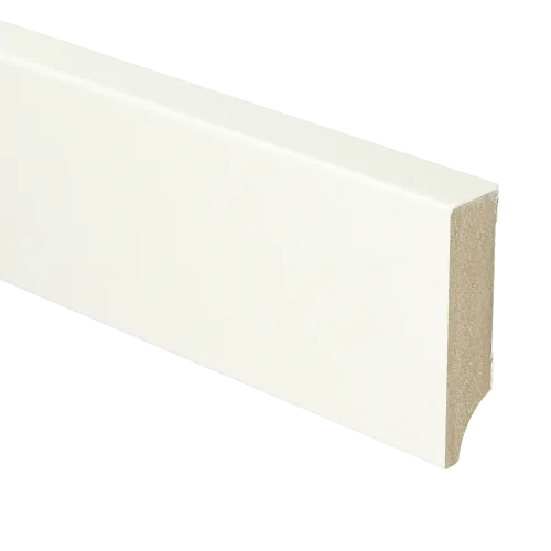 Aanbieding MDF Moderne plint 70x18 voorgelakt RAL9016 - lengte 240cm