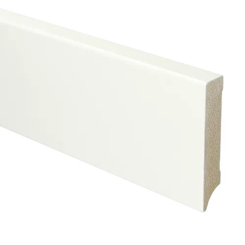 Express Levering MDF Moderne plint 90x18 voorgelakt RAL9016 - lengte 240cm