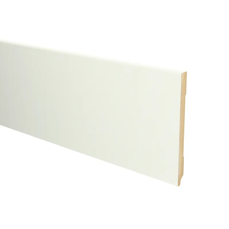 MDF Moderne plint 150x12 voorgelakt RAL9010 - lengte 240cm Bestel Nu