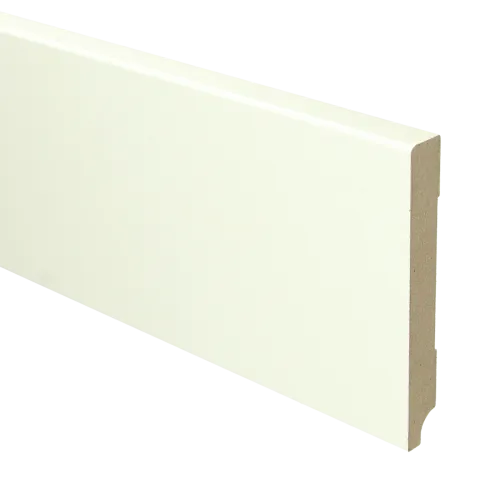 MDF Moderne plint 120x15 voorgelakt RAL9010 - lengte 240cm Seizoensaanbieding