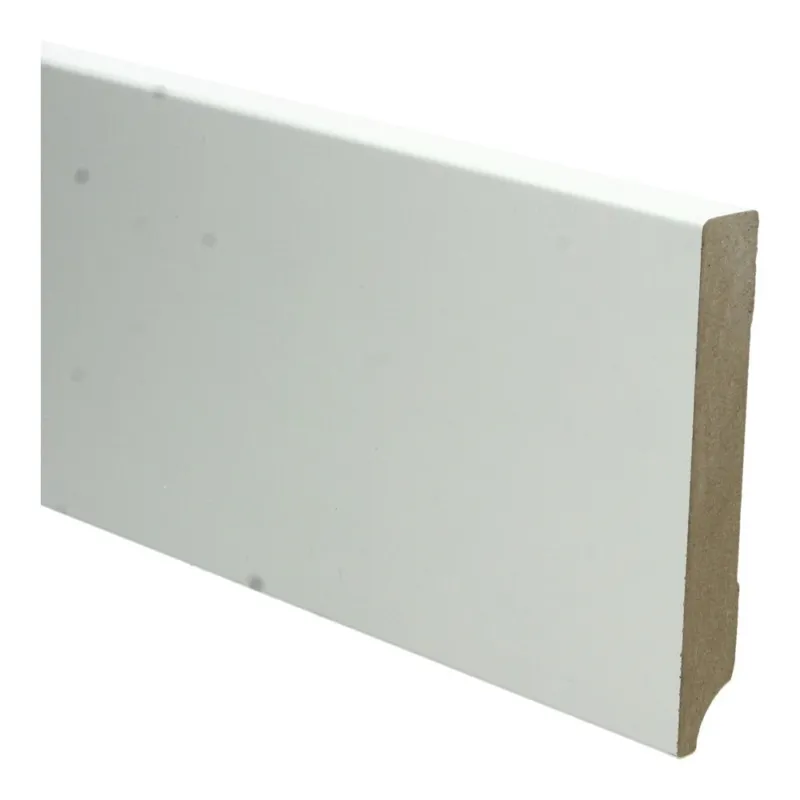 Favoriet MDF Moderne plint 120x18 voorgelakt RAL9010 - lengte 240cm