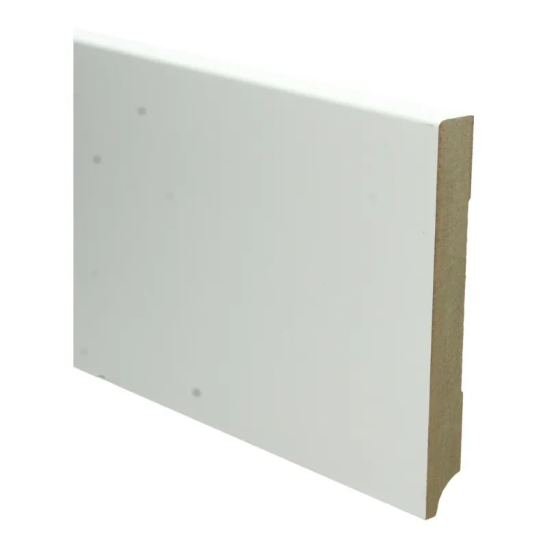 Finale Uitverkoop MDF Moderne plint 150x18 voorgelakt RAL9010 - lengte 240cm