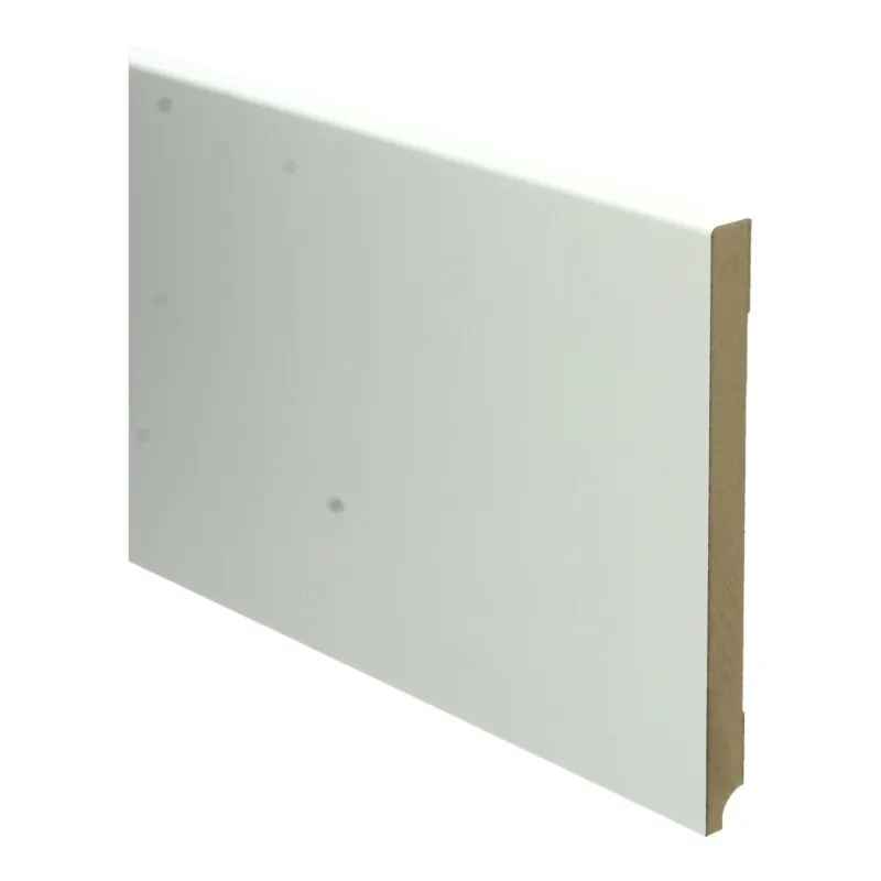 Direct Beschikbaar MDF Moderne plint 190x15 voorgelakt RAL9010 - lengte 240cm
