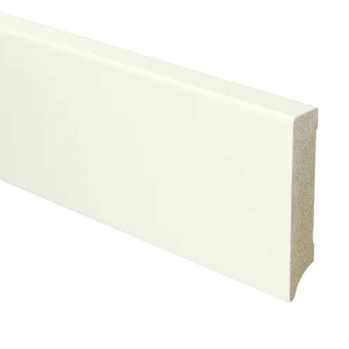 MDF Moderne plint 90x18 voorgelakt RAL9010 - lengte 240cm Hoge Kwaliteit