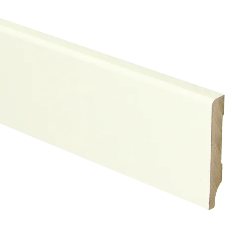 MDF Moderne plint 55x9 voorgelakt RAL9010 - lengte 240cm Op = Op
