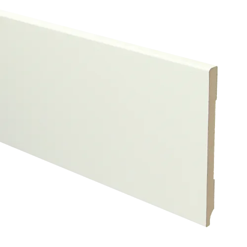 Fabrieksprijs MDF Moderne plint 120x9 voorgelakt RAL9010 - lengte 240cm