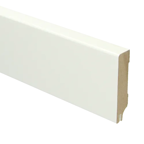 MDF Moderne plint 70x15 voorgelakt RAL9010 + uitsparing - lengte 240cm Snelle Levering