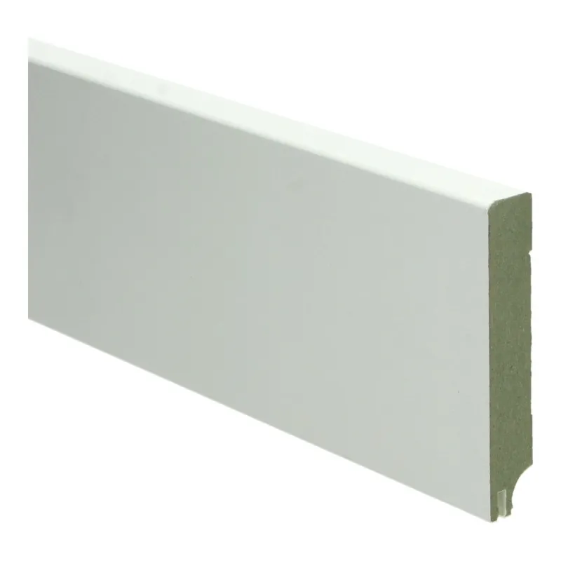 MDF Moderne plint 90x15 voorgelakt RAL9010 + uitsparing - lengte 240cm Goedkoop