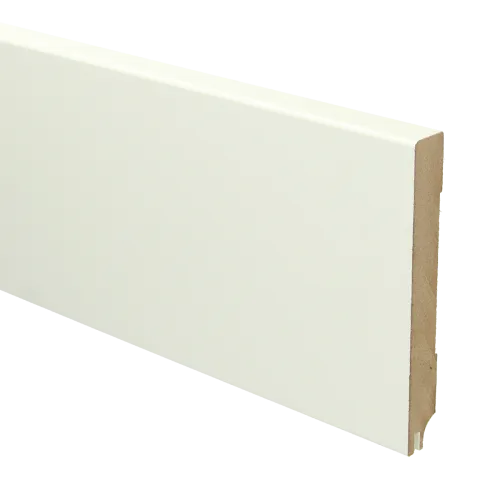 Weekendaanbieding MDF Moderne plint 120x15 voorgelakt RAL9010 + uitsparing - lengte 240cm