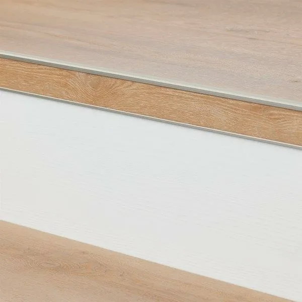 Gratis Retour Co-pro - Stootbord PVC RAL9010 wit houtstructuur 130cm - 16 stuks