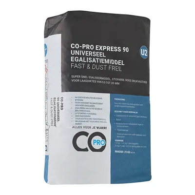Co-pro - Express 90 universeel egalisatiemiddel U2 snel en stofvrij - 25kg Alleen Vandaag