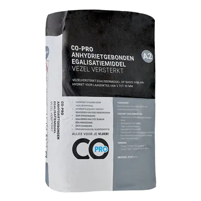 Dagaanbieding Co-pro - Anhydrietgebonden egalisatiemiddel A2 vezel versterkt - 25kg