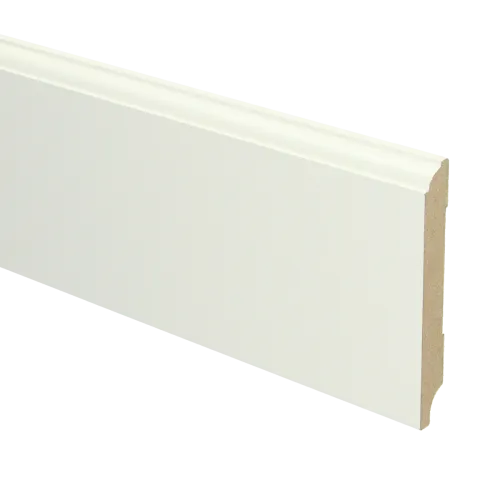 Tijdelijk Beschikbaar MDF Eigentijdse plint 90x12 voorgelakt RAL9010 - lengte 240cm