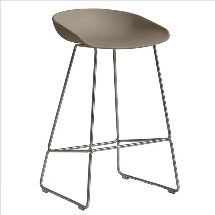 HAY About a Stool AAS38 barkruk RVS onderstel-Khaki-Zithoogte 75 cm Gratis Retour