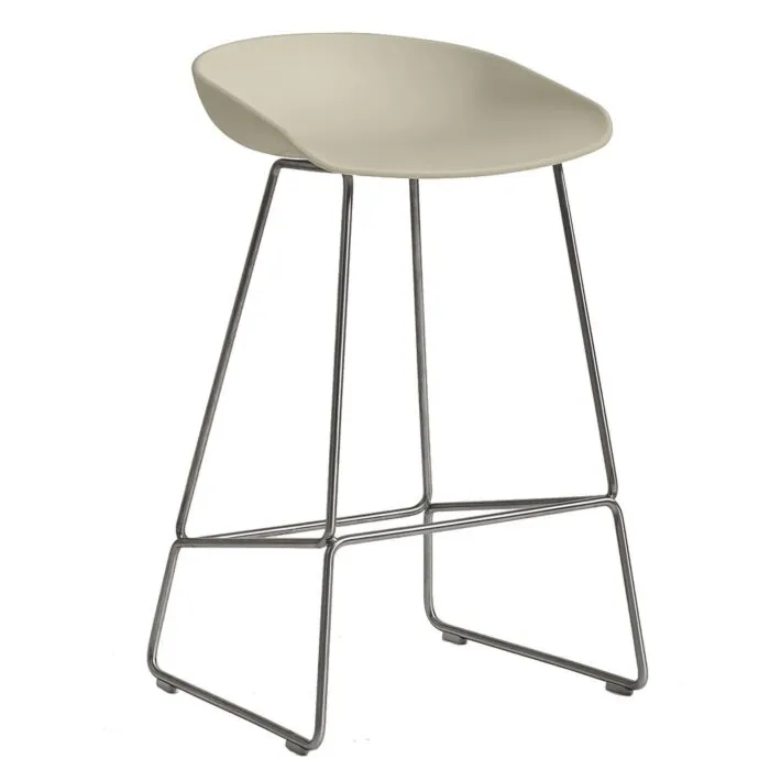 Koop Online HAY About a Stool AAS38 barkruk RVS onderstel-Pastel-groen-Zithoogte 75 cm