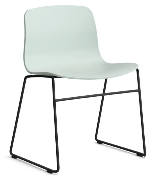 HAY About a Chair AAC08 zwart onderstel stoel- Dusty Mint Hoge Kwaliteit