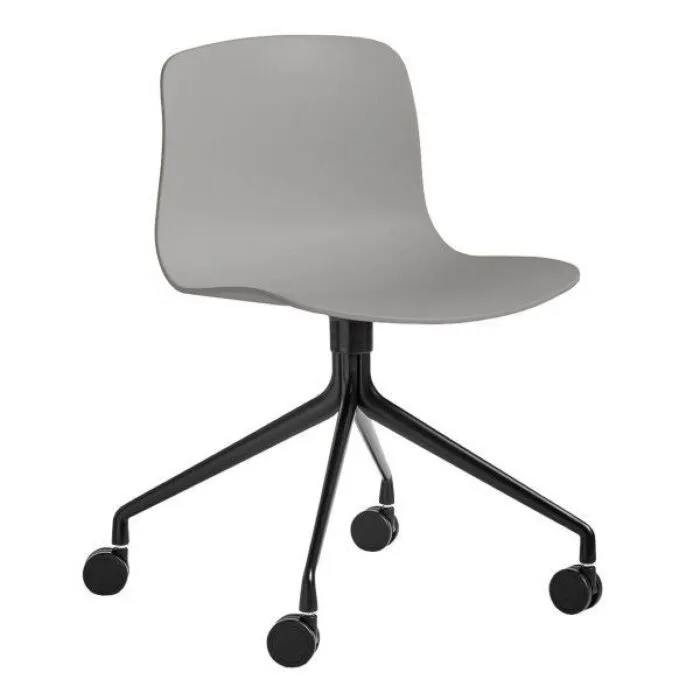 Beperkte Voorraad HAY About a Chair AAC14 zwart onderstel stoel- Concrete Grey