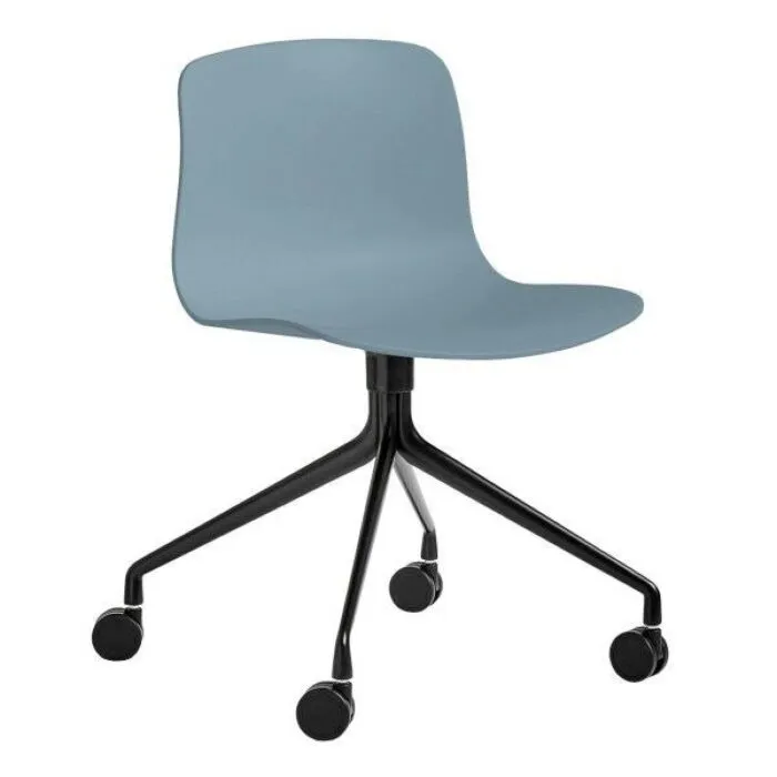 Beperkte Voorraad HAY About a Chair AAC14 zwart onderstel stoel- Dusty Blue