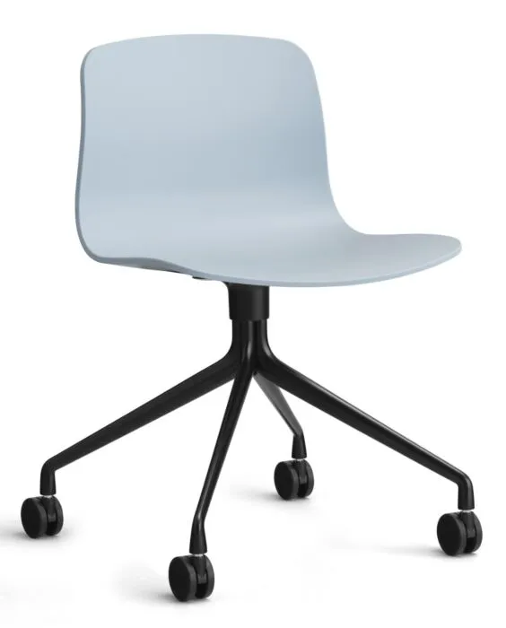 HAY About a Chair AAC14 zwart onderstel stoel- Slate Blue Favoriet