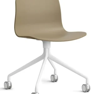 Gereduceerde Prijs HAY About a Chair AAC14 wit onderstel stoel- Clay
