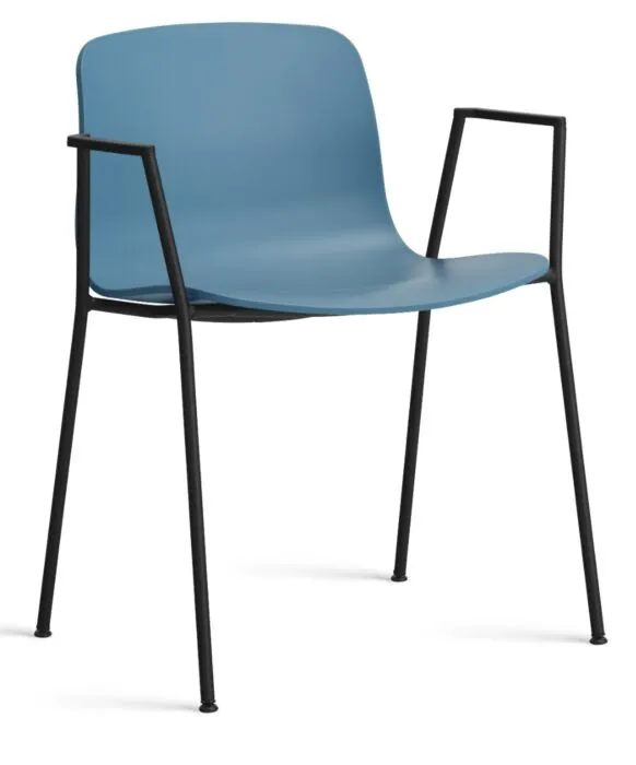 HAY About a Chair AAC18 zwart onderstel stoel- Azure Blue Snelle Levering