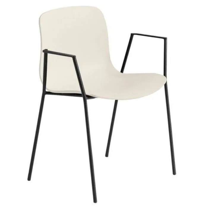 HAY About a Chair AAC18 zwart onderstel stoel-Melange Cream Tijdelijk Beschikbaar