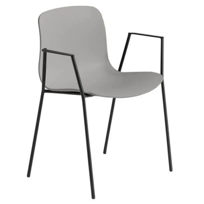 Finale Uitverkoop HAY About a Chair AAC18 zwart onderstel stoel-Concrete Grey
