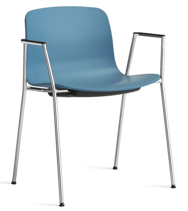 HAY About a Chair AAC18 chroom onderstel stoel- Azure Blue Merkproduct