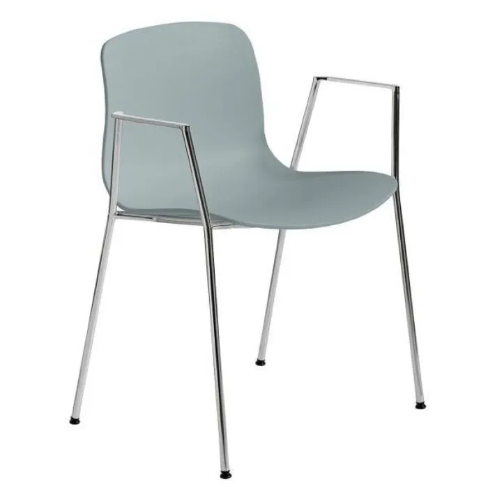Betaalbaar HAY About a Chair AAC18 chroom onderstel stoel- Dusty Blue