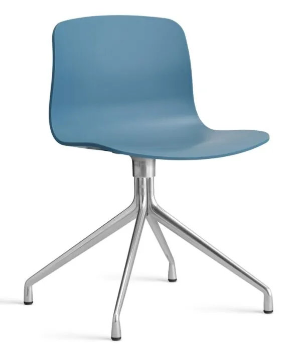 Populair HAY About a Chair AAC10 aluminium onderstel stoel- Azure Blue