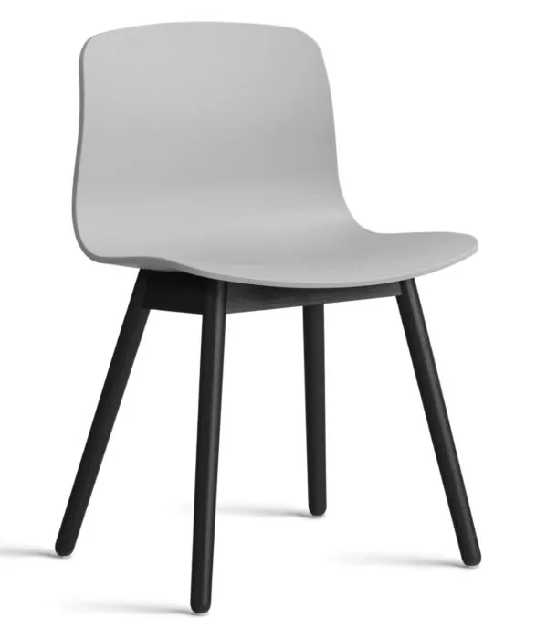 Koopje HAY About a Chair AAC12 zwart onderstel stoel- Concrete Grey