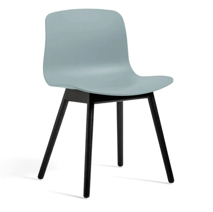 HAY About a Chair AAC12 zwart onderstel stoel- Dusty Blue Fabrieksprijs