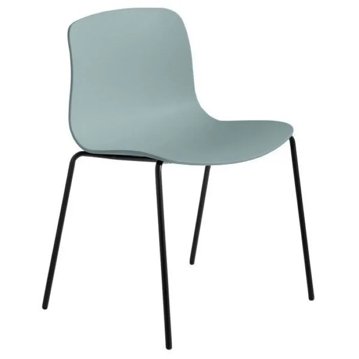 HAY About a Chair AAC16 zwart onderstel stoel- Dusty Blue Korting