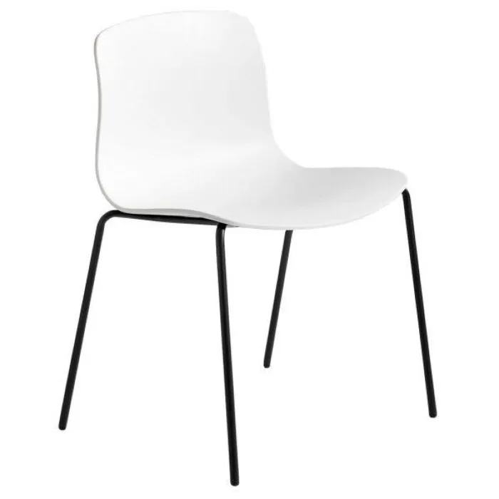 Hete Deal HAY About a Chair AAC16 zwart onderstel stoel-Wit