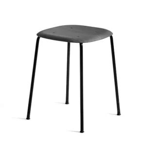 Hay Soft Edge 70 zwart onderstel kruk-Soft Black Finale Uitverkoop