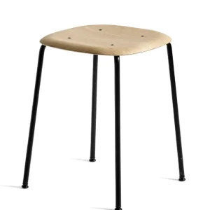 Hay Soft Edge 70 zwart onderstel kruk-Natural Superprijs
