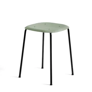 Hoge Kwaliteit Hay Soft Edge 70 zwart onderstel kruk-Dusty Green