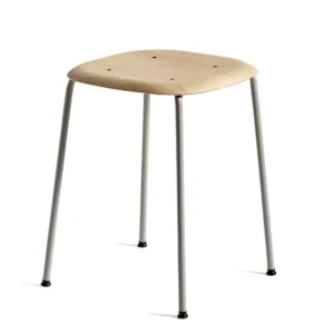 Hay Soft Edge 70 grijs onderstel kruk-Natural Favoriet