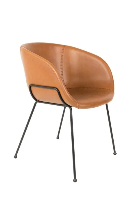 Zuiver Feston stoel-Cognac Flitsaanbieding