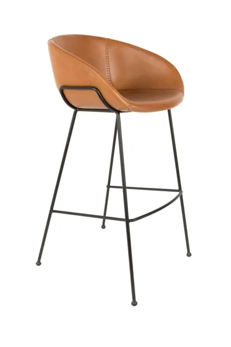 Zuiver Feston barkruk-Cognac-Zithoogte 76 cm Dagaanbieding
